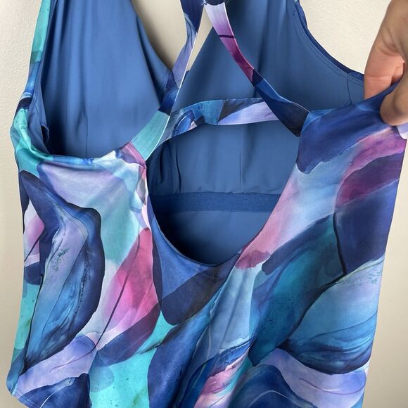 Athleta Swimsuit Womens XL One Piece Malibu Low Back Racerback Beach Swim - Picture 4 of 9